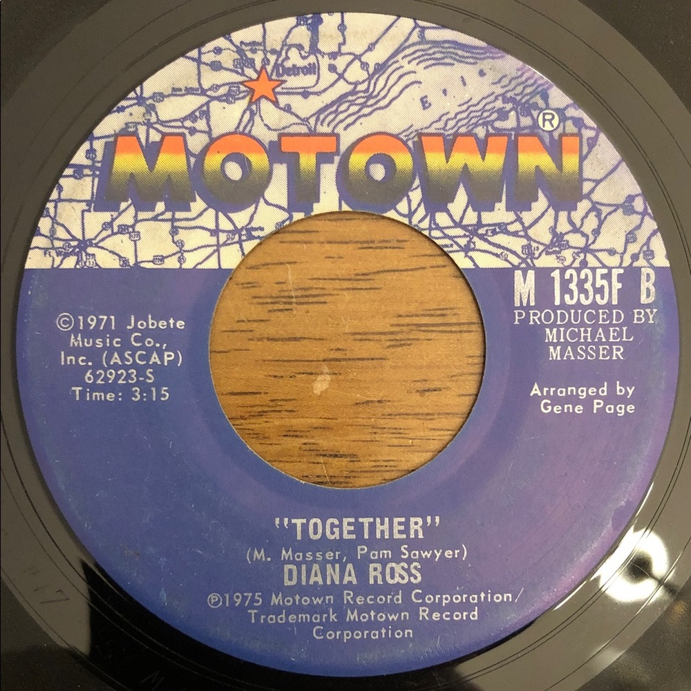 Diana Ross Vinyl 45 Record Together